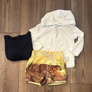 Baby GAP 18-24 month boys swim lot - Tiger Swim Trunks - Two sun shirts